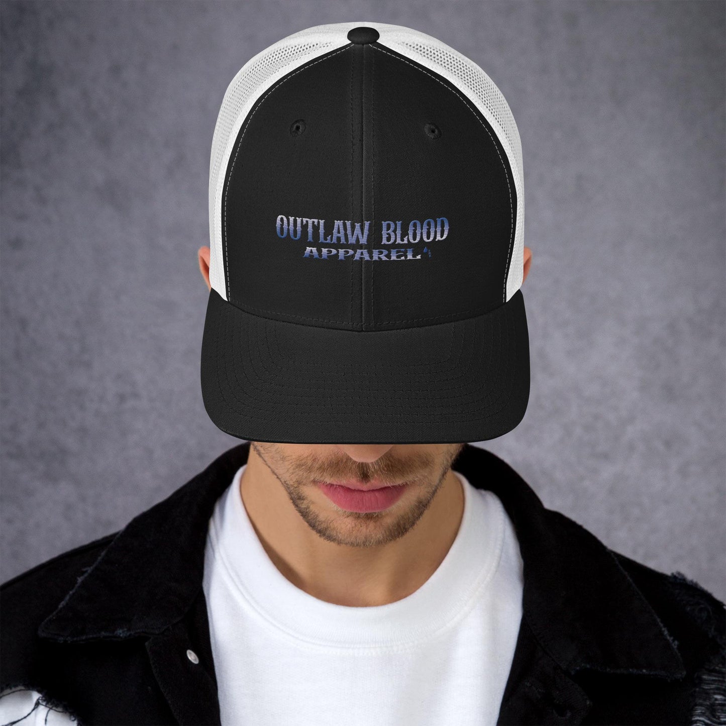 Blue Ombre Outlaw Blood Apparel Trucker Cap