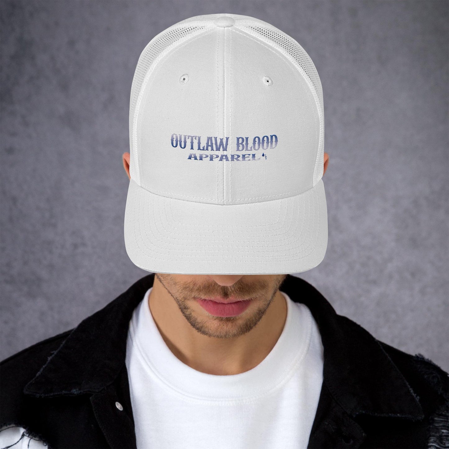 Blue Ombre Outlaw Blood Apparel Trucker Cap
