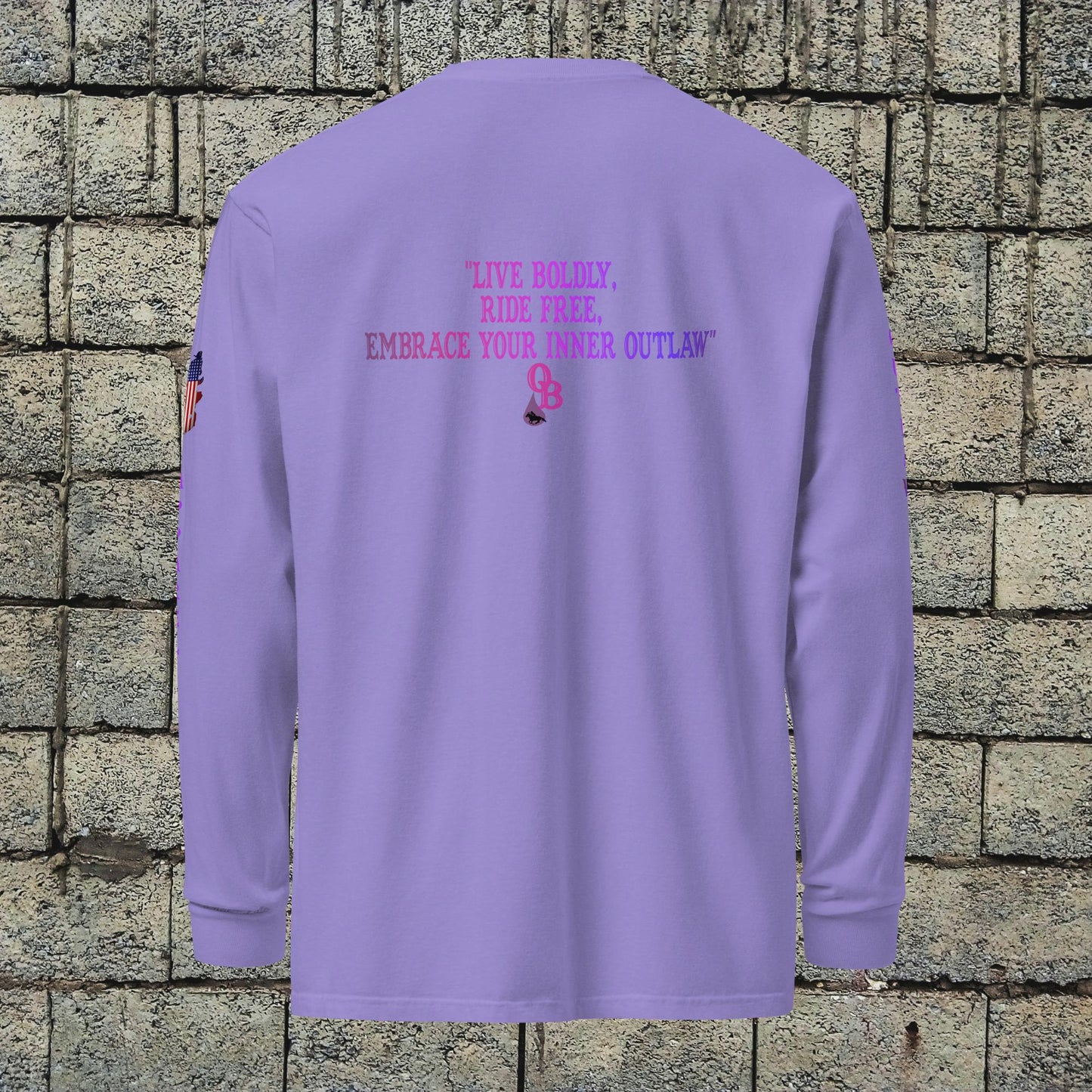 "Live Boldly,,,," long-sleeve shirt