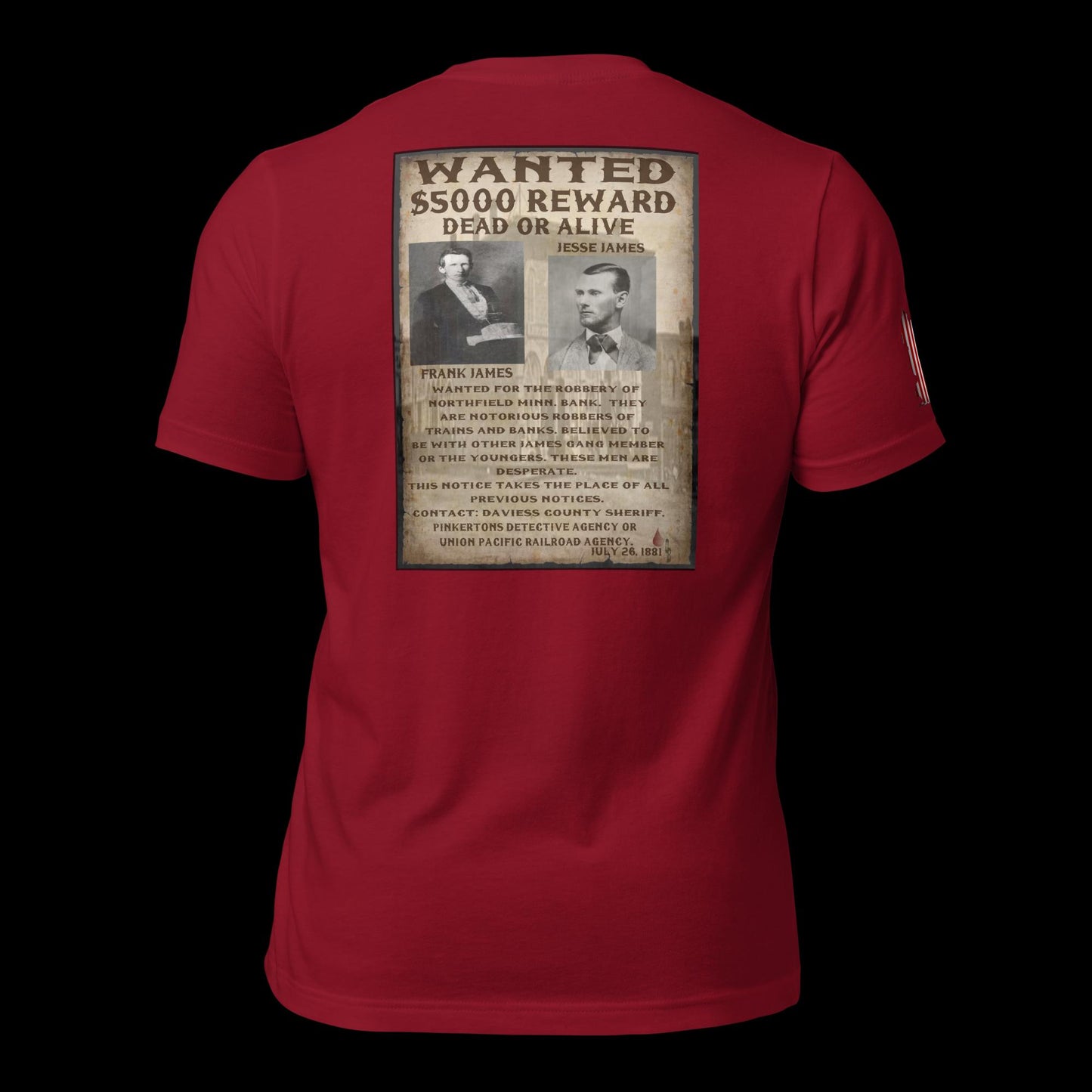 WANTED: Jesse & Frank James unisex T-shirt