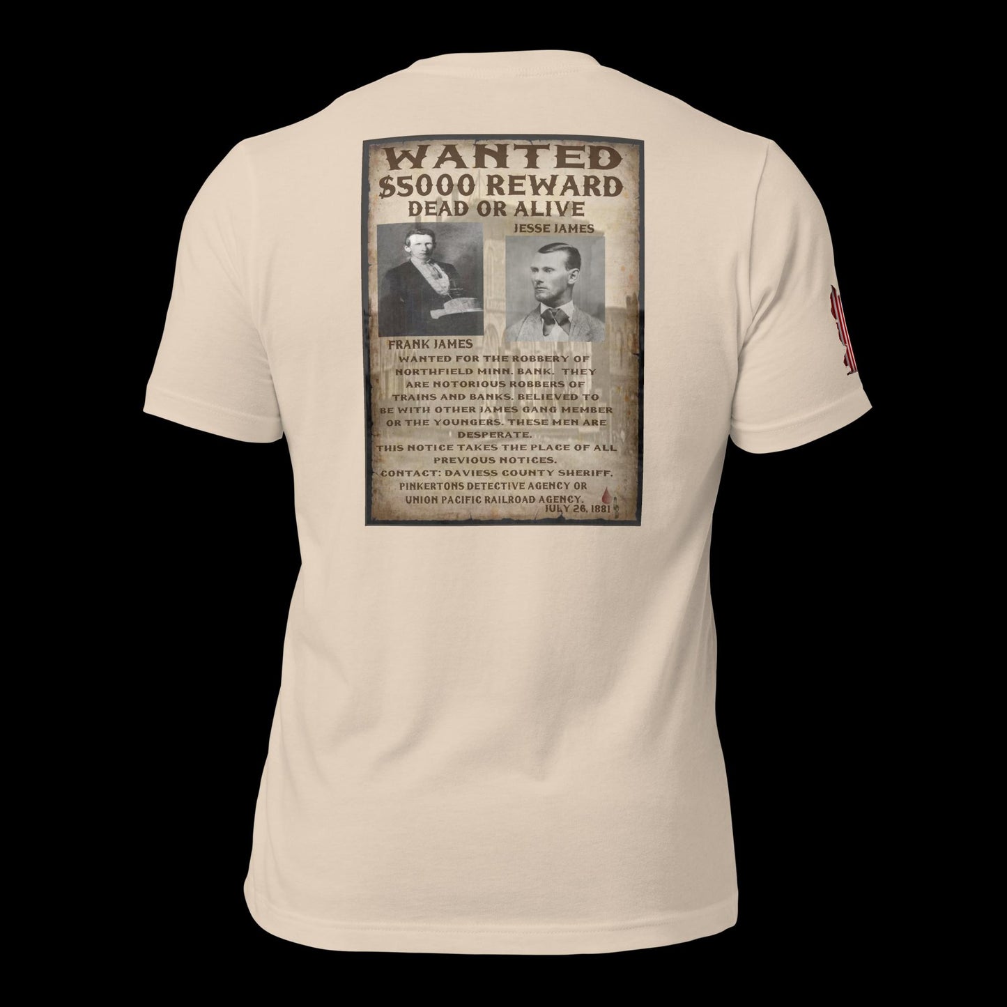 WANTED: Jesse & Frank James unisex T-shirt