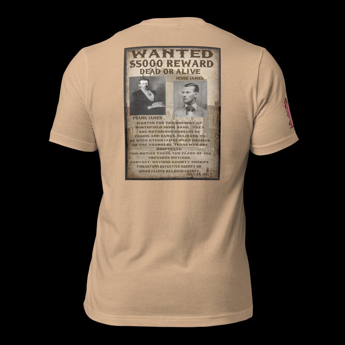 WANTED: Jesse & Frank James unisex T-shirt
