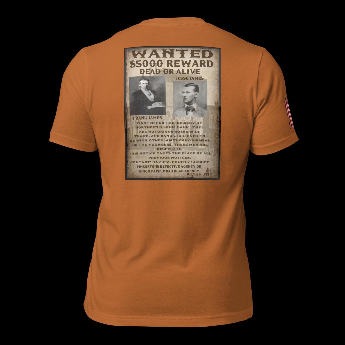 WANTED: Jesse & Frank James unisex T-shirt