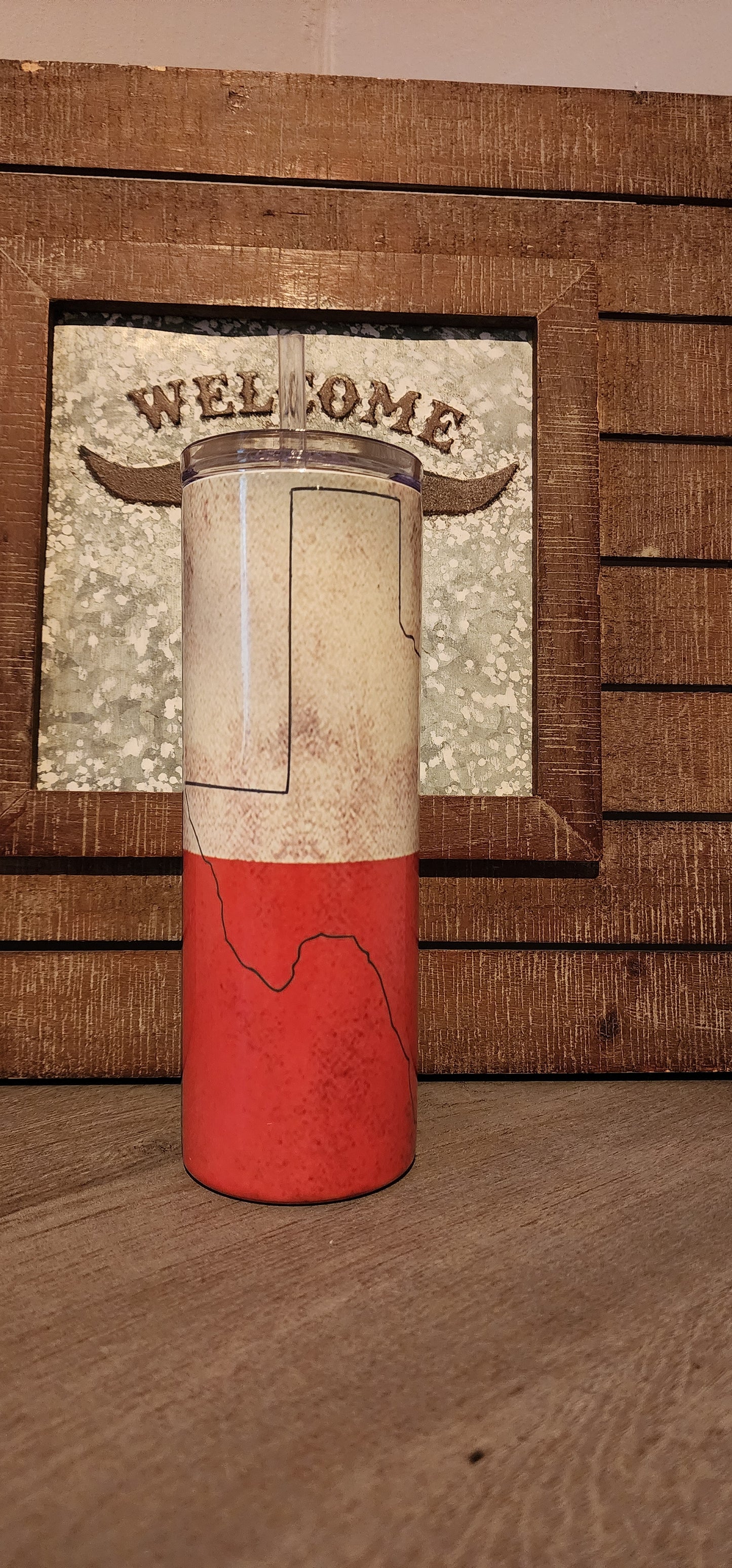 TEXAS State flag & Map Tumbler