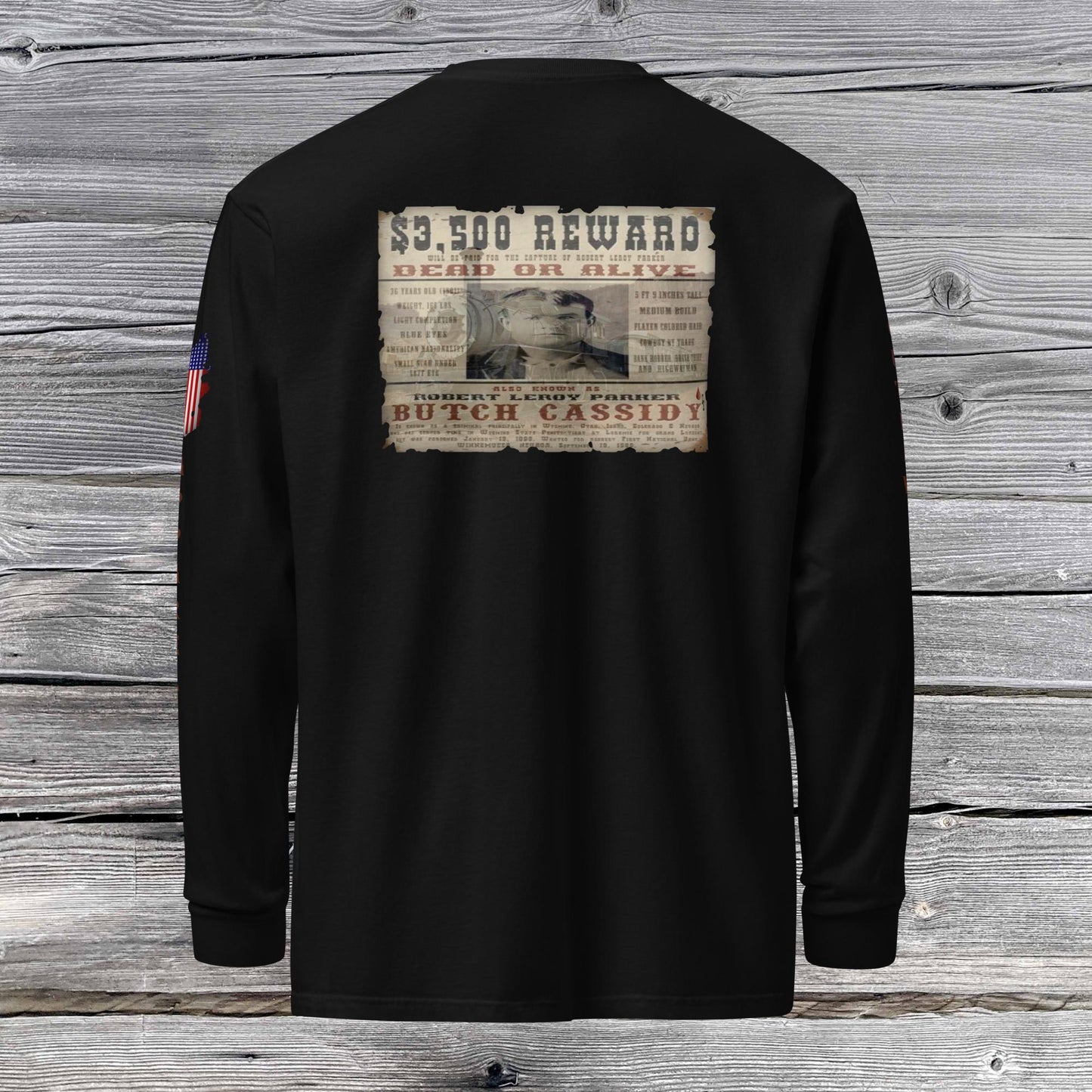 "WANTED" Butch Cassidy long-sleeve shirt