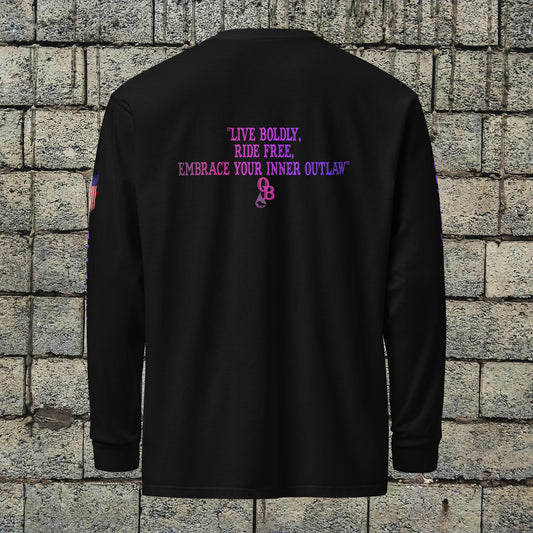 "Live Boldly,,,," long-sleeve shirt