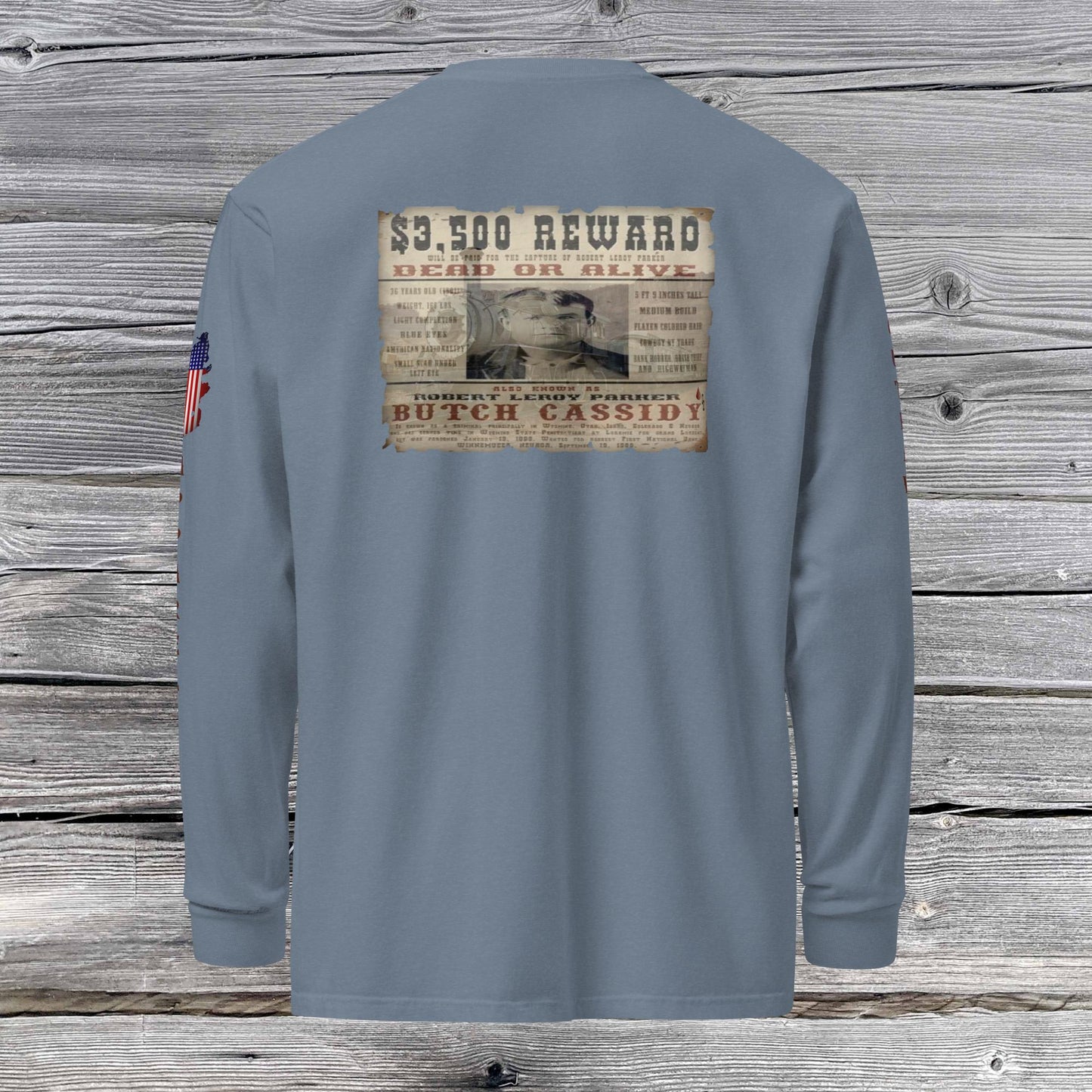 "WANTED" Butch Cassidy long-sleeve shirt